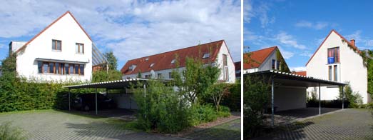 Sammelstellpltze am Rand der Siedlung