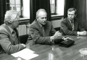 Heinz Preu (links) als Betriebsrat der Zeche Schlgel und Eisen beim Beuch des DGB-Vorsitzenden Heinz Osker Vetter.