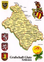 Karte der schlesischen Grafschaft Glatz. Als Mitglied der Bundeswehr war es Konrad Berger bis zu seiner Pensionierung 1992 untersagt, in den Ostblock zu fahren.