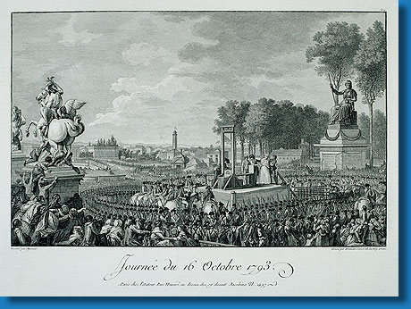 Hinrichtung der Knigin Marie Antoinette 1793