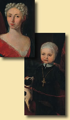 Maria Henrica Freifrau von Galen (1696-1742), geb. von Frstenberg, mit ihrem ltesten Sohn, Clemens