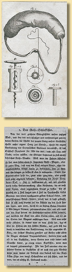 Reiseschlafkissen, aus: Jorunal des Luxus und der Moden ... 1791