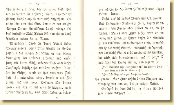 Taufformel fr den mrkischen Synodalbezirk, 1823