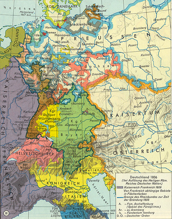 Staatliche Neuordnung Deutschlands 1806