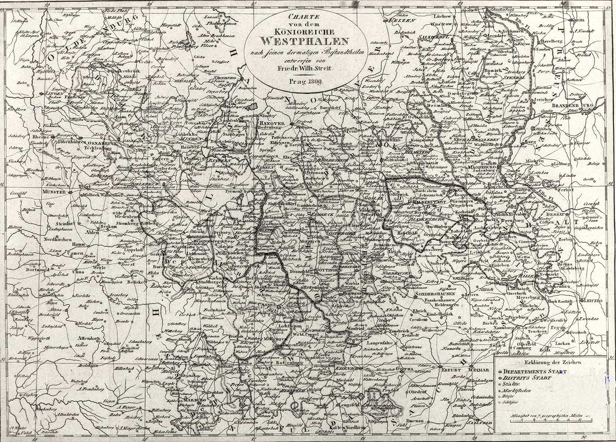 Karte vom Knigreich Westphalen, 1809