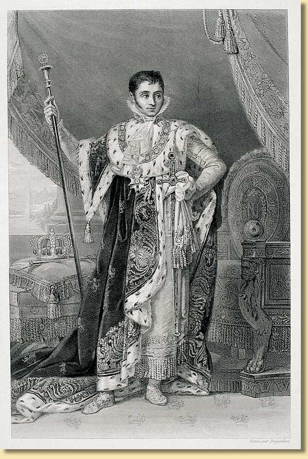 Jrme Napolon, Knig von Westphalen, im Krnungsornat, nach 1807