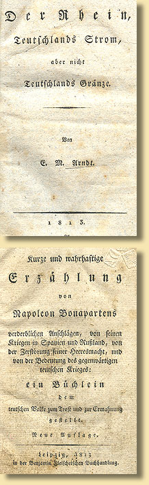 Ernst Moritz Arndts Schriften: zum Rhein und ber Napoleon, 1813