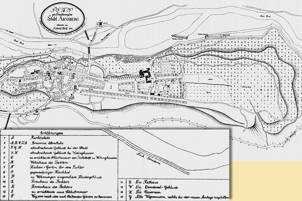 Entwurf zu einer Stadterweiterung in Arnsberg, 1806