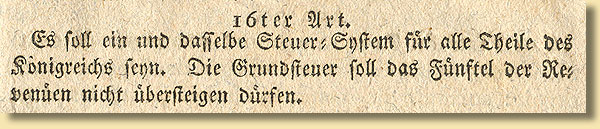 Auszug aus der Verfassung Verfassung fr das Knigreich Westphalen vom 7.12.1807