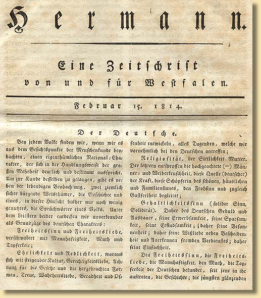 Der Deutsche, Zeitungsartikel vom 15.2.1814