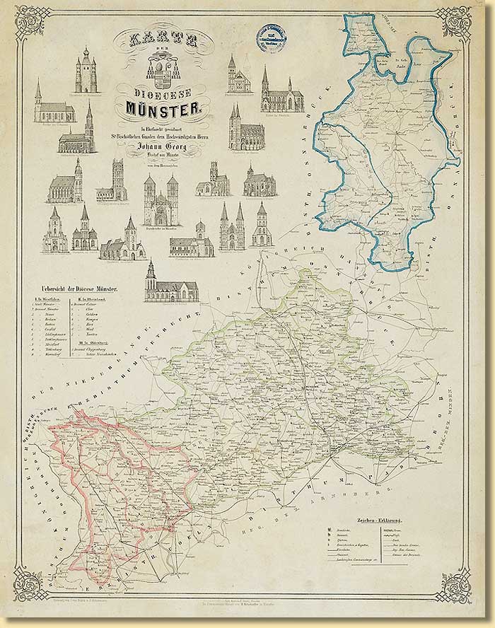Karte der Dizese Mnster, 1860/70