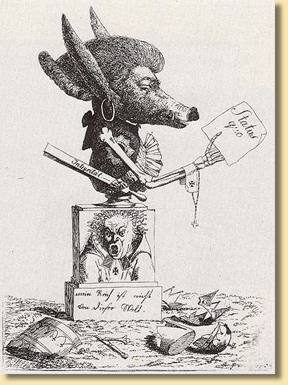 Karikatur zur Skularisation, 1804