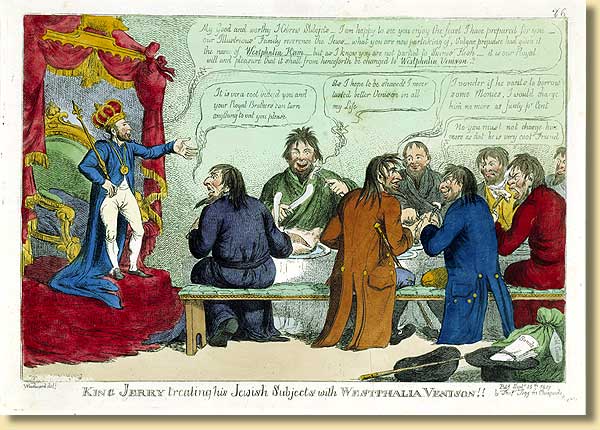 Karikatur auf die Judenemanzipation im Knigreich Westphalen, 1807