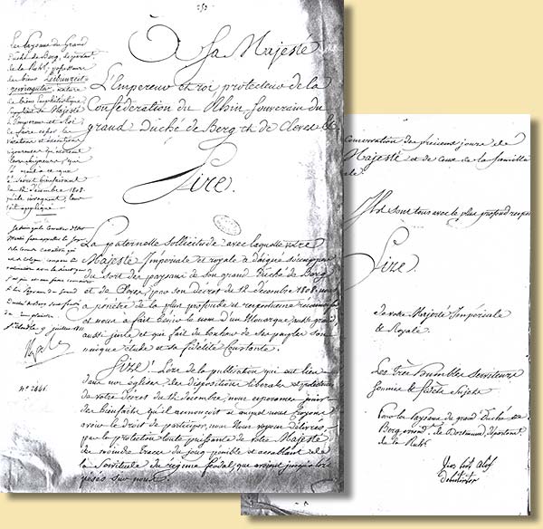 Petition von Bauern aus der Umgebung von Dortmund an Napoleon, 1811