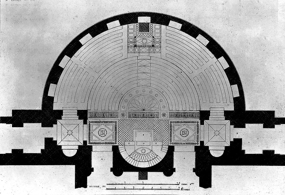 Grundriss des Stndesaals im Pallast der Stnde in Kassel, 1810