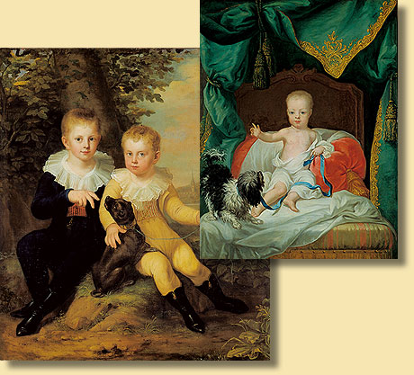 Clemens August Joseph von Galen als Kleinkind und seine Shne Matthias und Ferdinand, 1751/52 um 1807