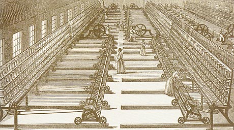 Spinnfabrik, um 1840