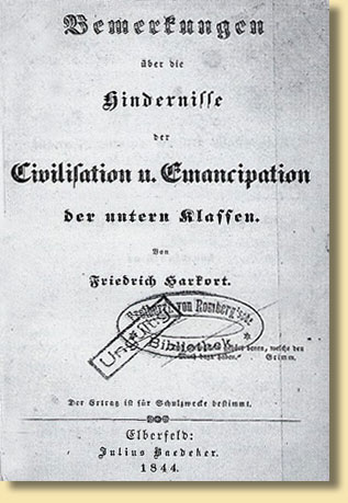 Bemerkungen ber die Hindernisse der Civilisation u. Emancipation der untern Klassen, 1844