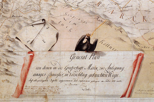 General-Plan für die in der Grafschaft Mark anzulegenden Chausseen, von Staggemeier / Pistor, Hamm 1787 