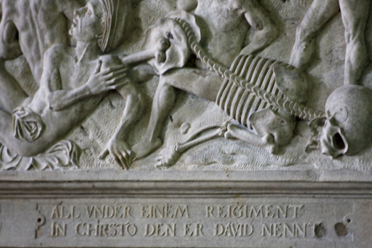 Detail Bildkamin von Schloss Horst