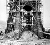 Bauarbeiten am Kaiser-Wilhelm-Denkmal an der Porta Westfalica, 1895 (Ausschnitt) / Minden, Kommunalarchiv