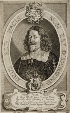 Porträt des Johann Adler Salvius (Strängnäs 1590 - Stockholm 24.08.1652), Bevollmächtigter der Schwedischen Königin in Münster und Osnabrück, 1643-1650
