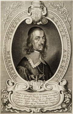 Porträt des Wolfgang Konrad von Thumbshirn auf Ponitz (08.04.1604 - Altenburg 24.11.1667), Prinzipalgesandter des Herzogs von Sachsen-Altenburg und Coburg in Osnabrück, 1645-1649)