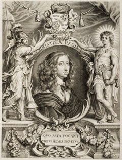 Porträt der Christina von Schweden (Stockholm 08.12.1626 - Rom 19.04.1689), Königin von Schweden