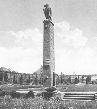 Denkmal des Regiments 57, Platz der 57er in Hagen, um 1940 (Ausschnitt) / Quelle: Historisches Centrum Hagen