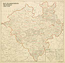 Karte der Gemeindegrenzen von Westfalen. Stand 1.8.1948 [mit Nebenkarte: Politische Übersicht], [1948]