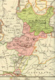 Minden-Ravensberg nach der alten Einteilung in Ämter, Vogteien und Kirchspiele. Nach einer Karte von 1797, 1909