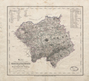 Topographische Karte der Kreise des Regierungs-Bezirks Arnsberg, [Bl. 2]: Kreis Dortmund [mit Auflistung der wichtigsten Steinkohlen-Zechen], 1842