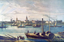 Der Ruhrorter Hafen, um 1840 / Essen, Ruhrland-Museum / Münster, LWL-Medienzentrum für Westfalen/J. Klem