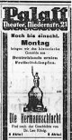 Anzeige des Palast-Theater, Bielefeld, für "Die Hermannschlacht", in: Volkswacht vom 14.03.1924
