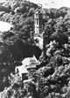 Hagen: Luftbild vom Stein-Turm auf dem Kaisberg, mit der inzwischen abgebrochenen Gaststätte / Hagen, Historisches Centrum