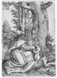 Aldegrever, Heinrich (1502-1555/61): Die Geschichte Adams und Evas: Die Erschaffung Evas, 1540 / Soest, Burghofmuseum / Münster, LWL-Medienzentrum für Westfalen / O. Mahlstedt