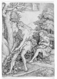 Aldegrever, Heinrich (1502-1555/61): Die Geschichte Adams und Evas: Adam bebaut die Erde, 1540 / Soest, Burghofmuseum / Münster, LWL-Medienzentrum für Westfalen / O. Mahlstedt