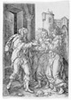 Aldegrever, Heinrich (1502-1555/61): Die Geschichte von Lot, 1555: Lot begrüßt die Engel / Soest, Burghofmuseum / Münster, LWL-Medienzentrum für Westfalen / O. Mahlstedt