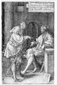 Aldegrever, Heinrich (1502-1555/61): Die Geschichte von Ammon und Thamar, 1540: Ammon und Jonadab / Soest, Burghofmuseum / Münster, LWL-Medienzentrum für Westfalen / O. Mahlstedt