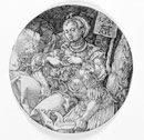 Aldegrever, Heinrich (1502-1555/61): Samson und Delila, 1528 / Soest, Burghofmuseum / Münster, LWL-Medienzentrum für Westfalen / O. Mahlstedt