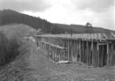 Bau der Höhenstraße am Kraghammer im Zuge der Errichtung der Biggetalsperre (1957-1956), Juni 1959 / Münster, Westfälisches Landesmedienzentrum / H. Hild