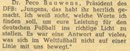 DFB-Präsident Peco Bauwens über den Sieg der deutschen Spieler, Zeitungsartikel aus:  Ruhrnachrichten vom 05.07.1954, 1954-07-05