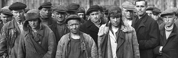 Zwangsarbeiter auf der Zeche Adolf von Hansemann in Dortmund-Mengede, um 1943. Foto: Deutsches Bergbau-Museum Bochum